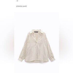 NWT Zara sz XL striped shirt.